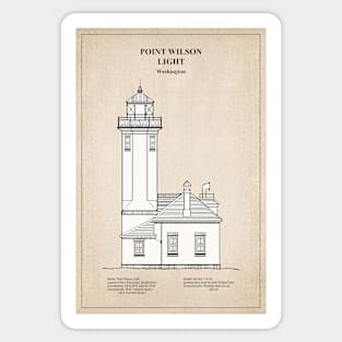 Point Wilson Light Lighthouse - Washington - SBD Sticker